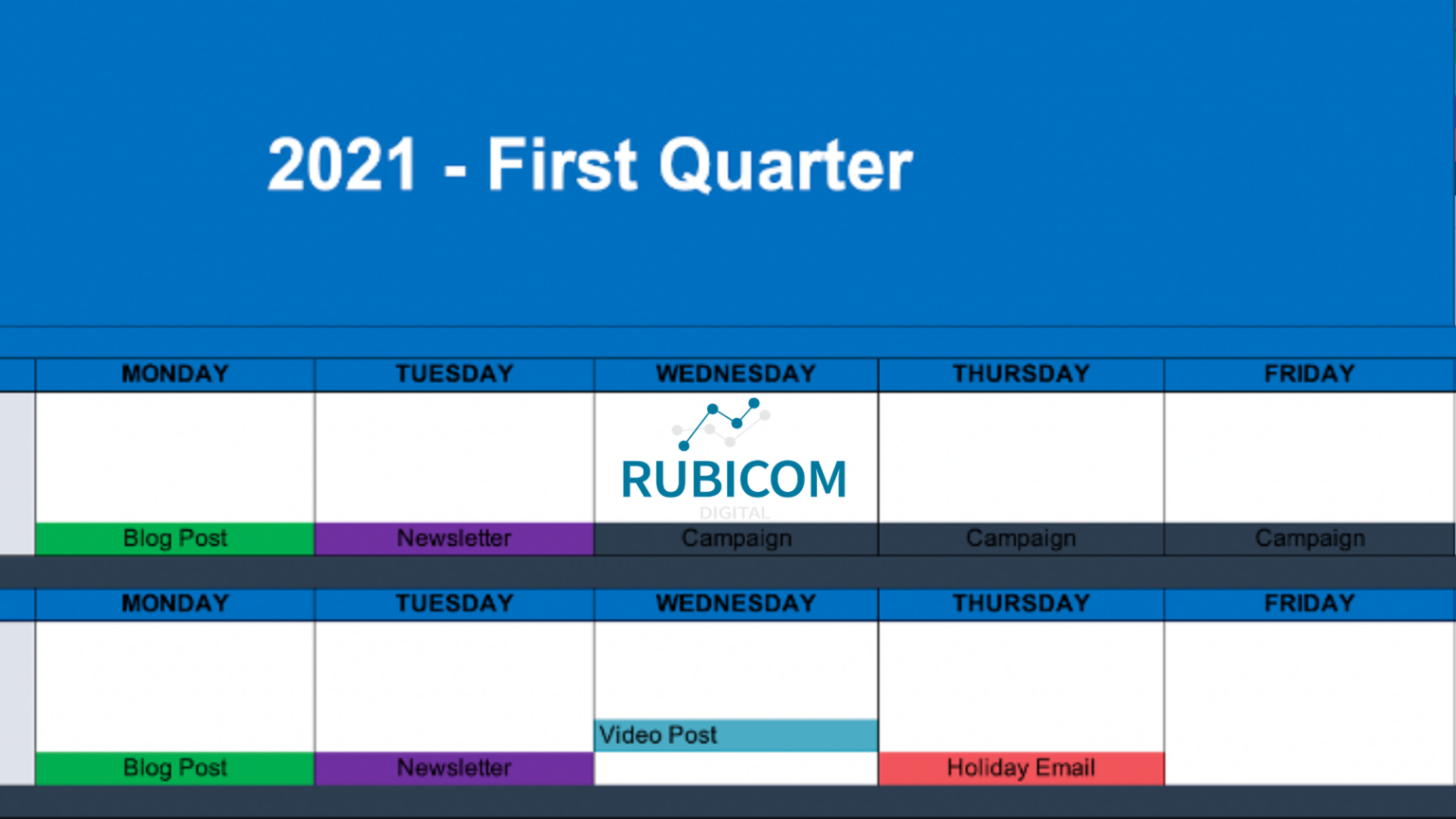 Why You Should Use A Content Calendar Template Rubicom Digital